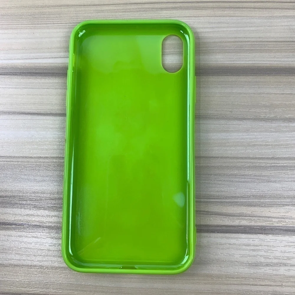 Pea Green Silicone Phone Case For iPhone XR - 6”x 4”x 0.5”